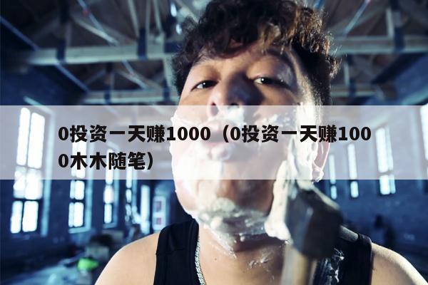 0投资一天赚1000（0投资一天赚1000木木随笔）