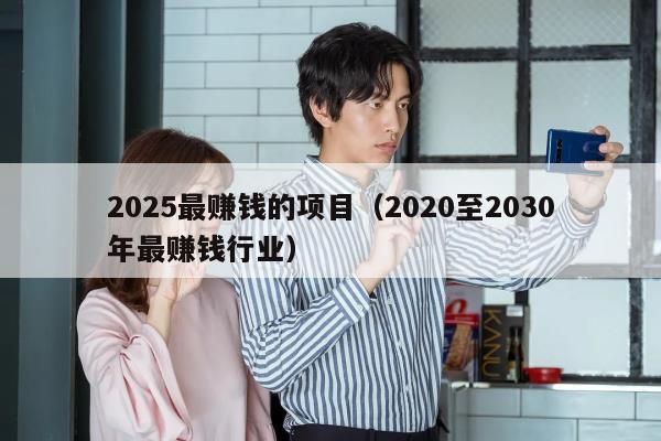 2025最赚钱的项目（2020至2030年最赚钱行业）